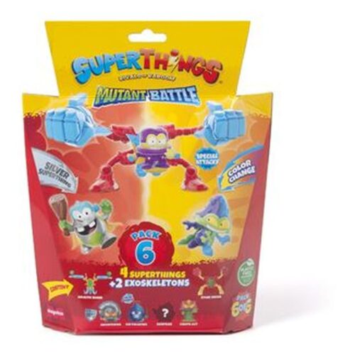 Superthings blister Serie 12 Mutant Battle pack de 6 modelo 6/6 rojo – A partir de 3 años