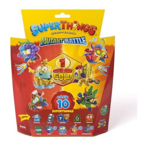 Superthings Serie 12 Mutant Battle Pack de 10 superthings 2/2 rojo – A partir de 3 años