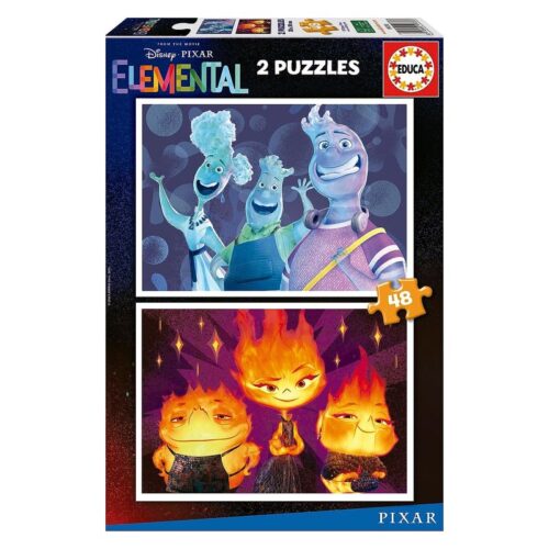 Set de 2 puzzles infantiles Disney Elemental con 48 piezas 19733 EDUCA BORRA – A partir de 6 años