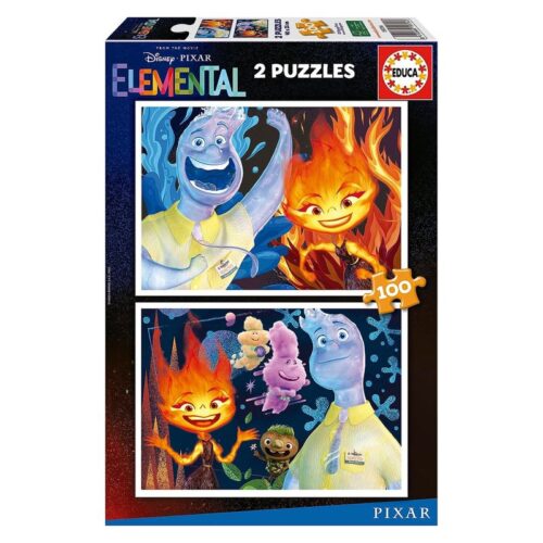 Set de 2 puzzles infantiles Disney Elemental con 100 piezas 19734 EDUCA BORRA – A partir de 6 años