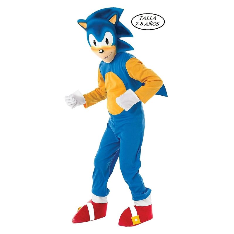 Disfraz Sonic el erizo azul con careta para niños de 7-8 años 883745-L - A partir de 7 años