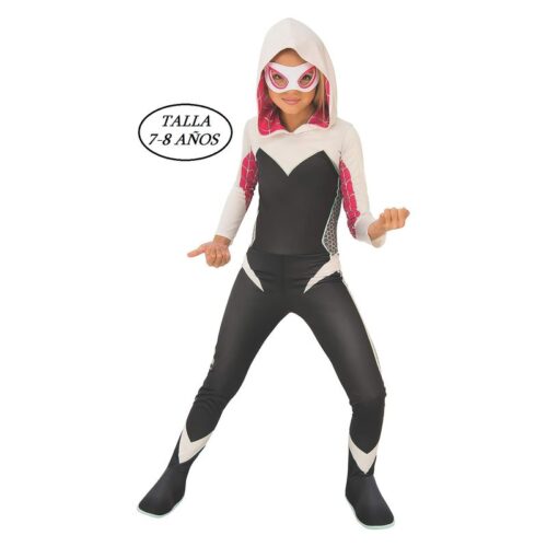 Disfraz de Ghost Spider de Marvel con capucha edad 7-8 años 641315-L – A partir de 7 años