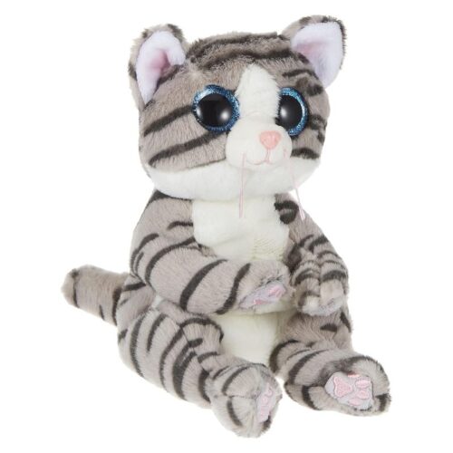 Peluche de gato Mitzi a rayas con 15 cm de TY Beanie Babies 40539 – A partir de 4 años