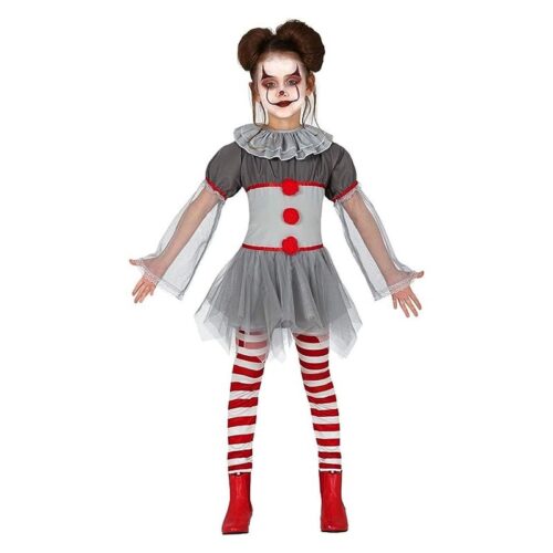 Disfraz de payasa asesina Bad Clown talla 3-4 años 83508 GUIRCA – A partir de 3 años
