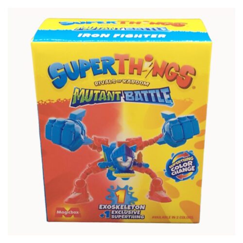 Exoskeleton Superthings Serie 12 Mutant Battle Iron Fighter con figura sorpresa – A partir de 3 años