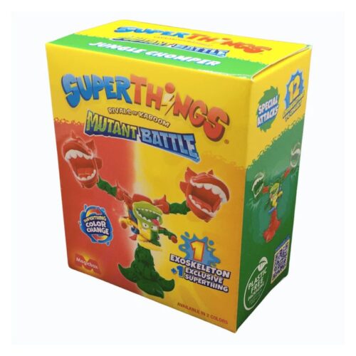 Exoskeleton Superthings Serie 12 Mutant Battle Jungle Chomper con figura sorpresa – A partir de 3 años