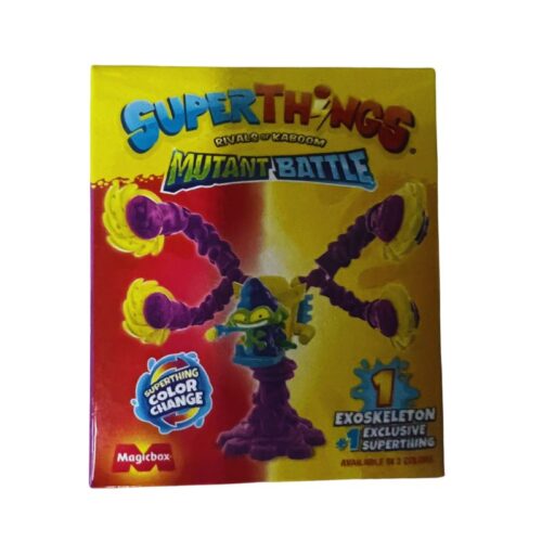 Exoskeleton Superthings Serie 12 Mutant Battle Toxic Saw con figura sorpresa – A partir de 3 años