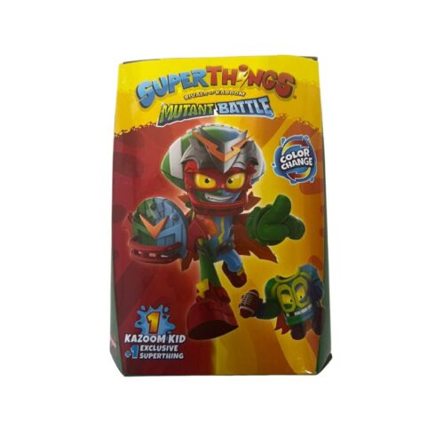 Kazoom Kid Superthings Serie 12 Mutant Battle Touchdown + figura exclusiva – A partir de 3 años