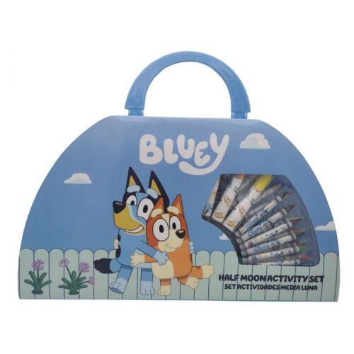 Maletín de manualidades y colores de 52 piezas de Bluey con asa – A partir de 3 años
