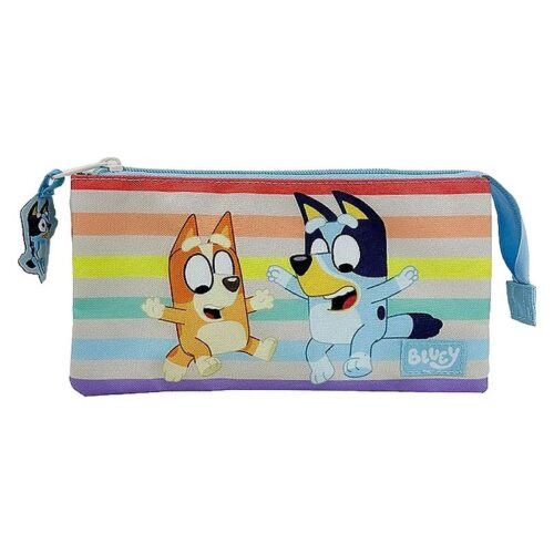 Estuche escolar triple de Bluey y Bingo multicolor CyP Brands – A partir de 3 años