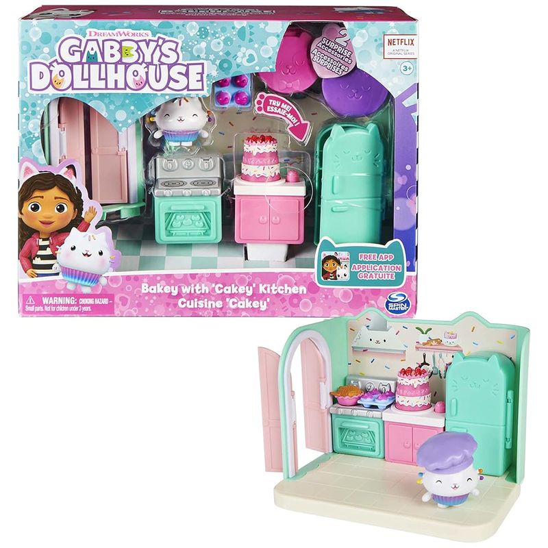 La casa de muñecas de Gabby La Cocina de Muffin con accesorios