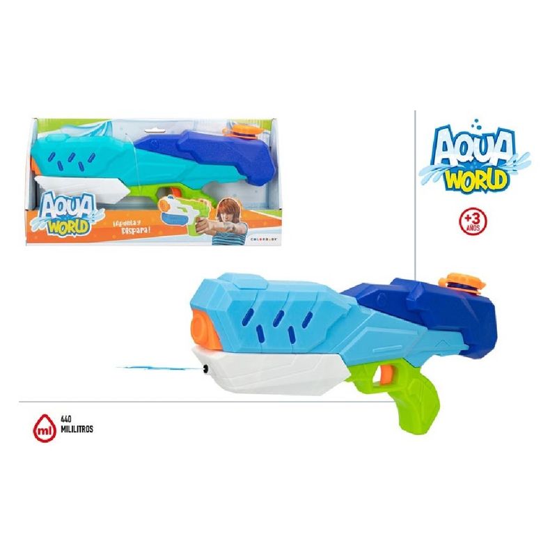 Pistola de agua Aqua World con capacidad de 440ml de Colorbaby