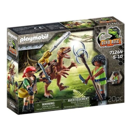 Playmobil Dino Rise 71264 Deinonychus con arma munición y figuras