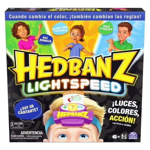 Juego de adivinanzas Hedbanz Lightspeed con lunes y sonido 6068072