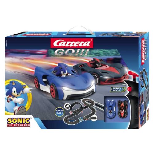 Circuito Carrera GO Sonic y Shadow con turbo boost y coches incluidos