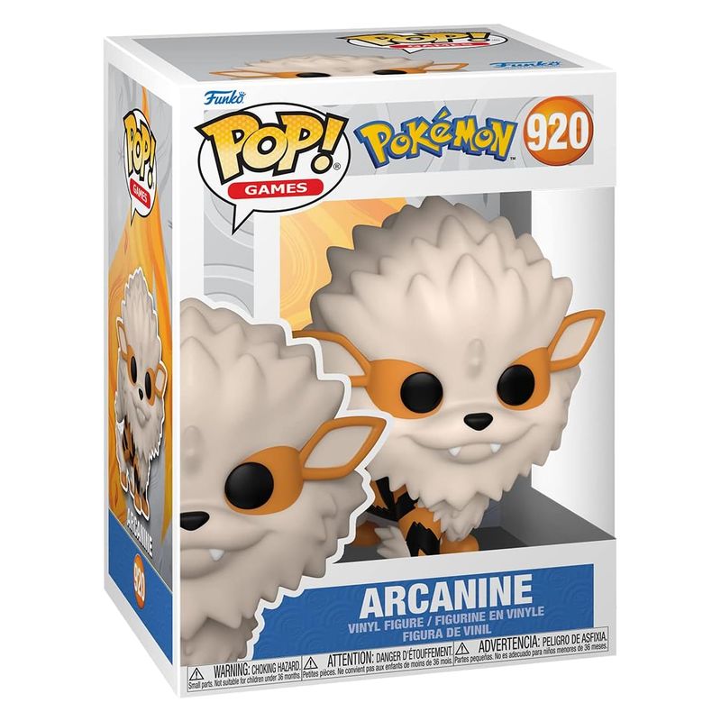Funko Pop Games Pokémon 920 Arcanine de la primera generación Pokémon - Imagen 2