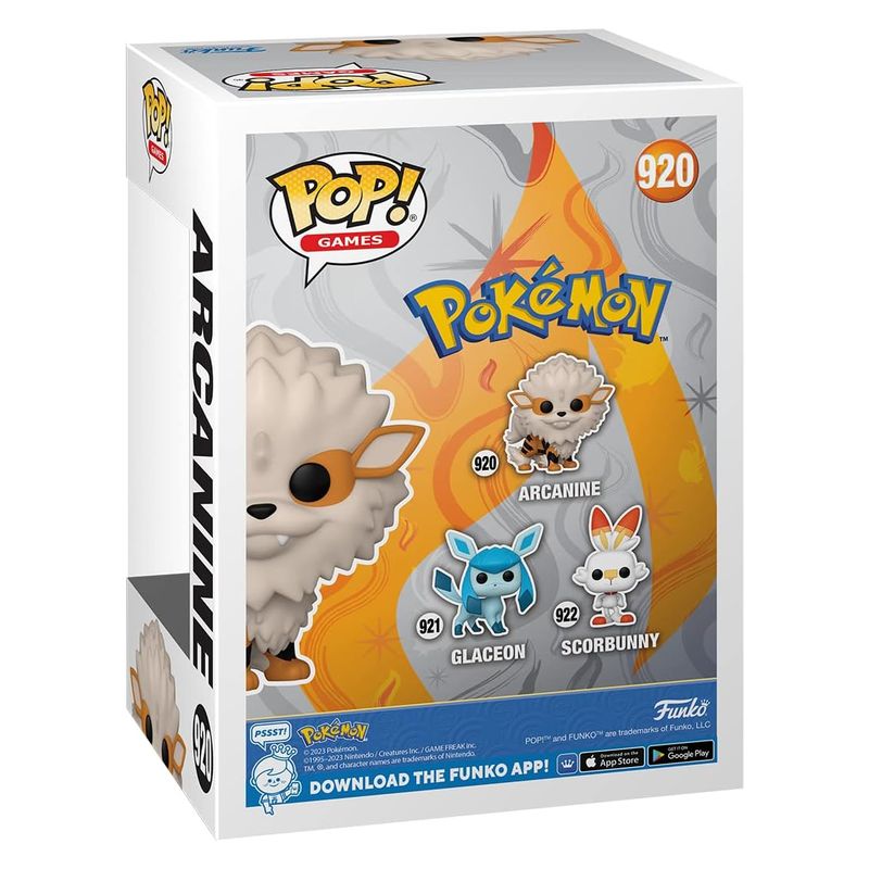 Funko Pop Games Pokémon 920 Arcanine de la primera generación Pokémon - Imagen 3