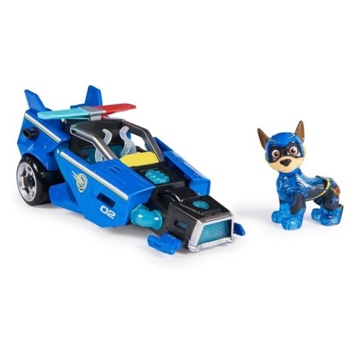 Coche juguete La Patrulla Canina: la superpelícula con figura de Chase