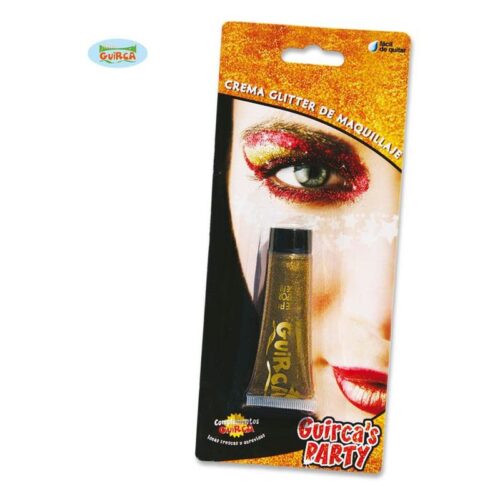 Tubo de maquillaje Glitter 20cc dorado para complementar tu disfraz – Más de 10 años