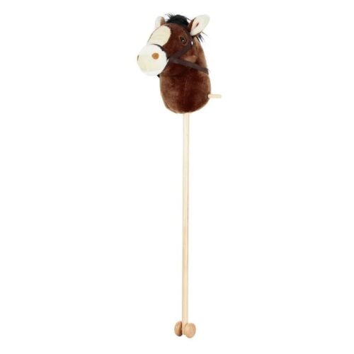 Palo con ruedas con cabeza de caballo de 100cm marrón – Más de 1 año