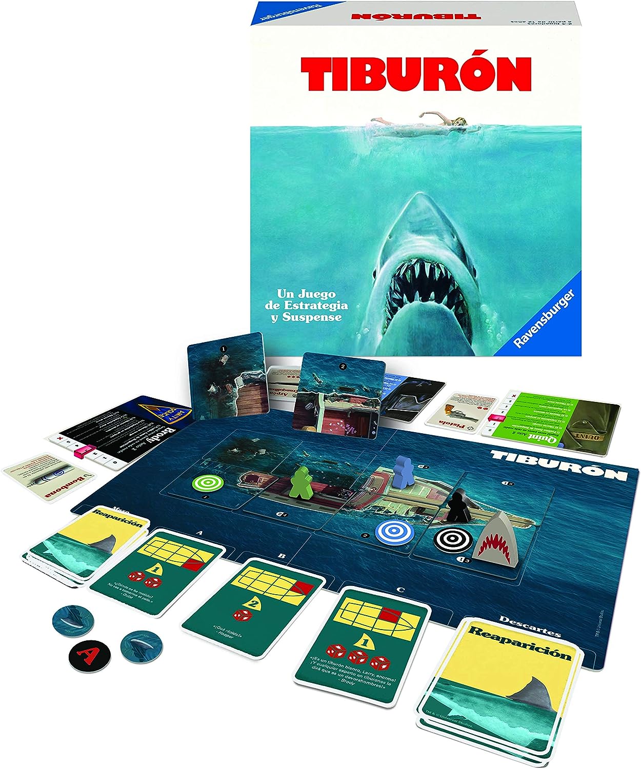 Juego de mesa Tiburón de estrategia y suspense versión española - Imagen 2