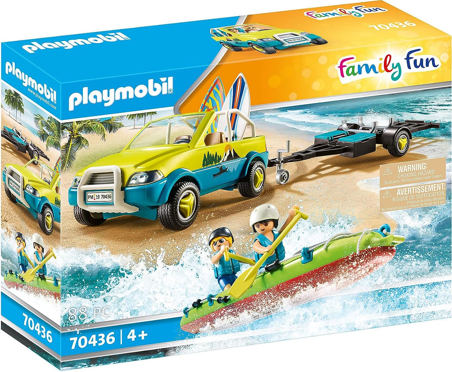 Playmobil 70436 Family Fun coche de playa con canoa