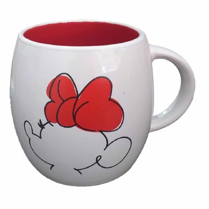 Taza de cerámica blanca para desayuno con ilustración de Minnie 258 - Imagen 2