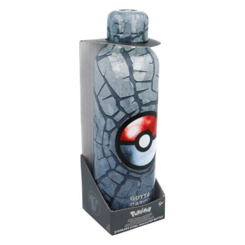 Botella termo de acero efecto piedra con imagen de Pokeball 515 ml 455