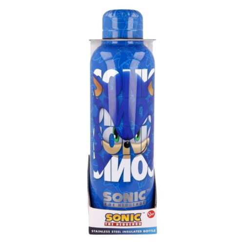 Botella termo de acero azul con ilustración del erizo Sonic 515 ml 455