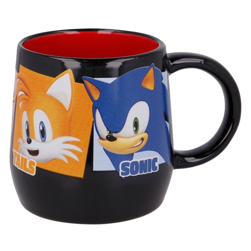Taza de cerámica para desayuno con imágenes los personajes de Sonic 500 - Imagen 2