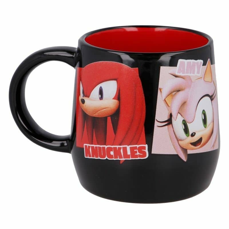 Taza de cerámica para desayuno con imágenes los personajes de Sonic 500 - Imagen 3