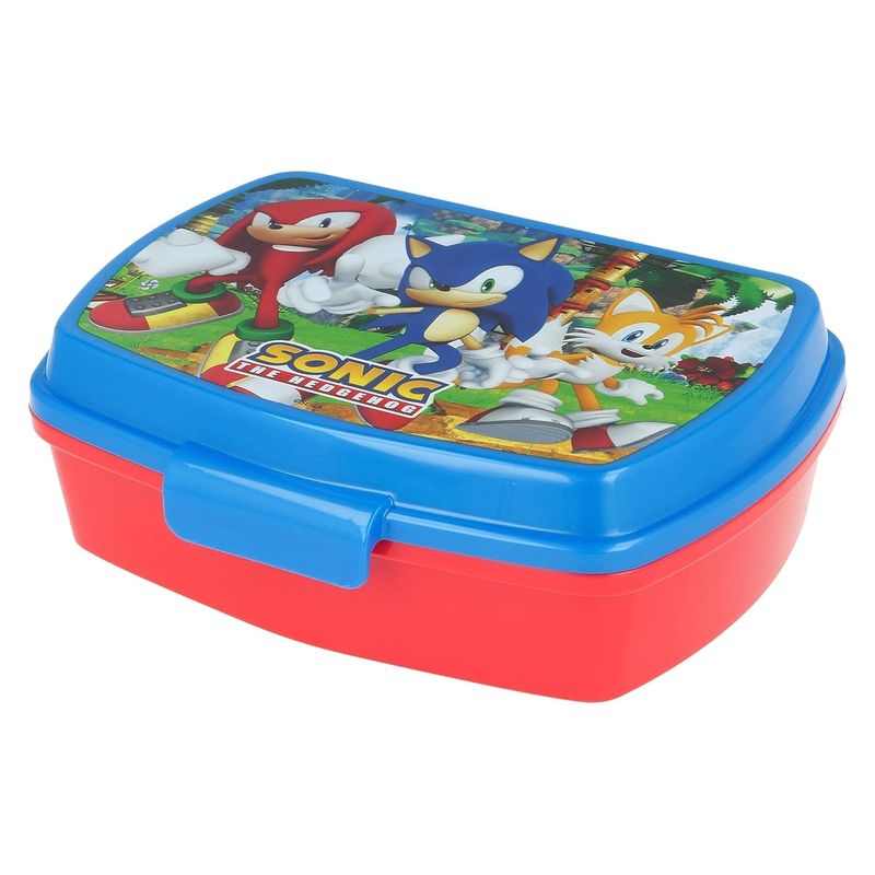 Fiambrera infantil de Sonic The hedgehog con Sonic, Knuckles y Tails