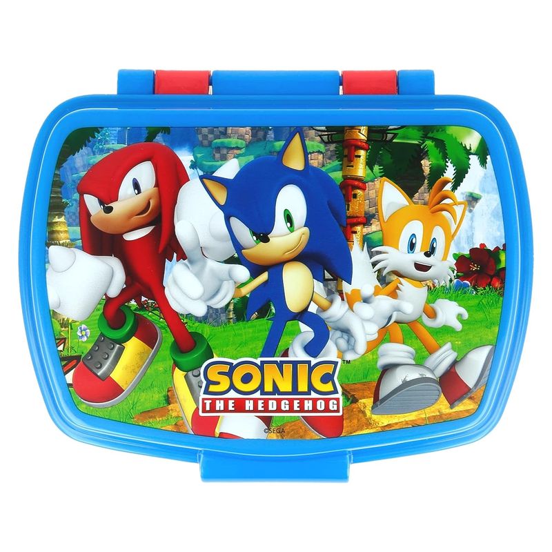 Fiambrera infantil de Sonic The hedgehog con Sonic, Knuckles y Tails - Imagen 2