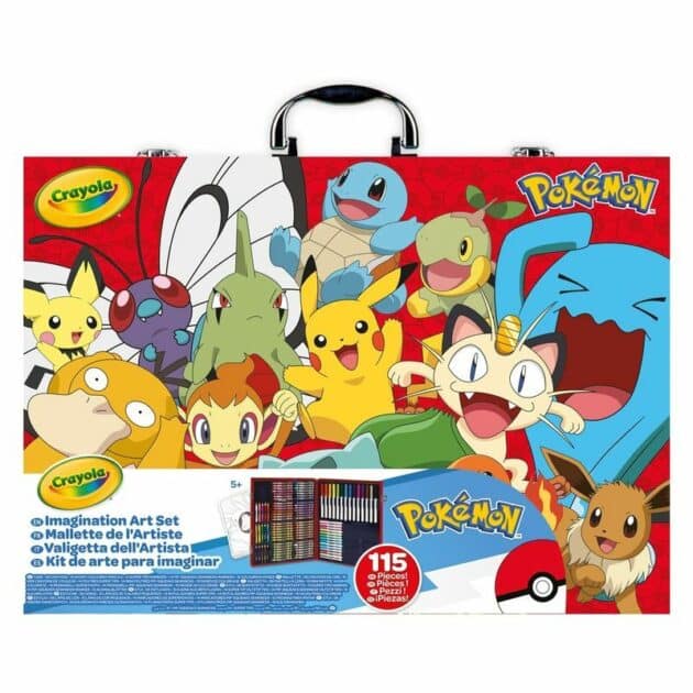 Maletín artistico de Pokémon con más de 115 piezas de Crayola 04-2931