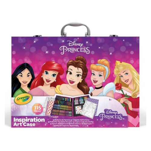 Maletín artistico de princesas Disney con 115 piezas de Crayola 25-1094
