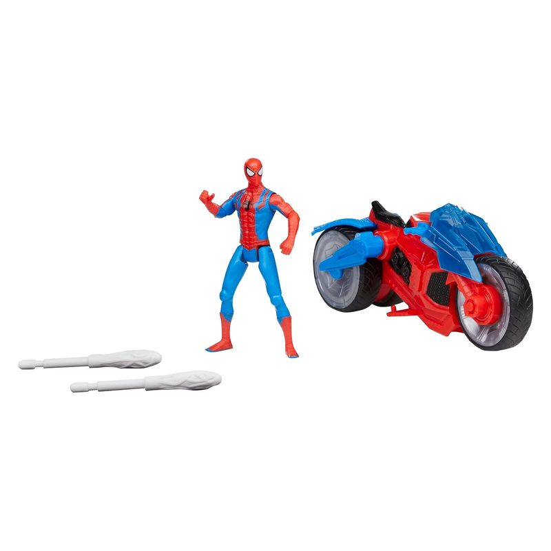 Set figura de Spiderman 10cm y moto arácnida con dos proyectiles - Más de 4 años - Imagen 2