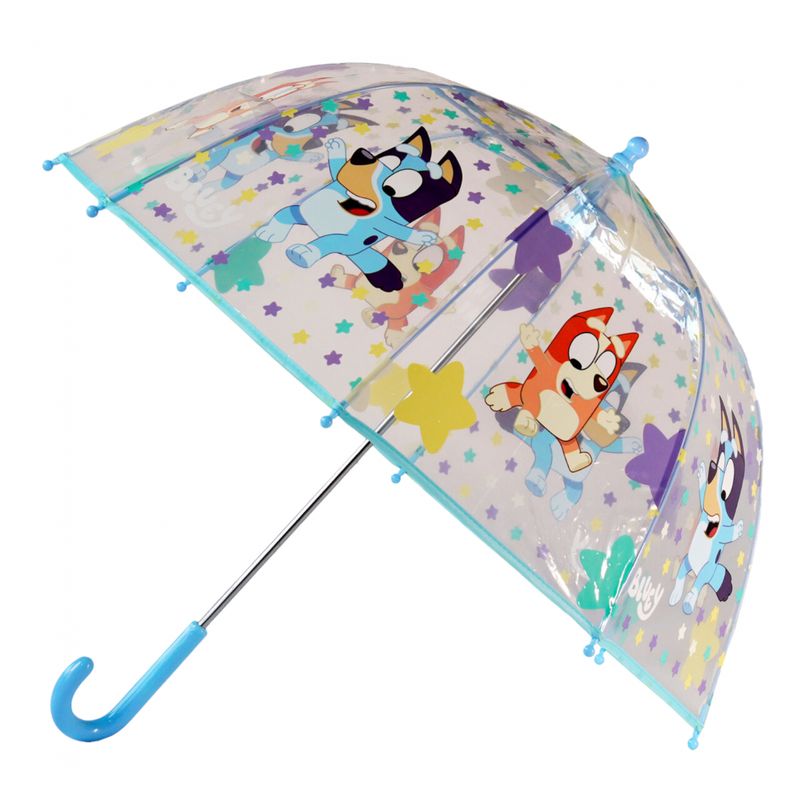 Paraguas manual burbuja transparente Bluey y Bingo 48cm CYP 501