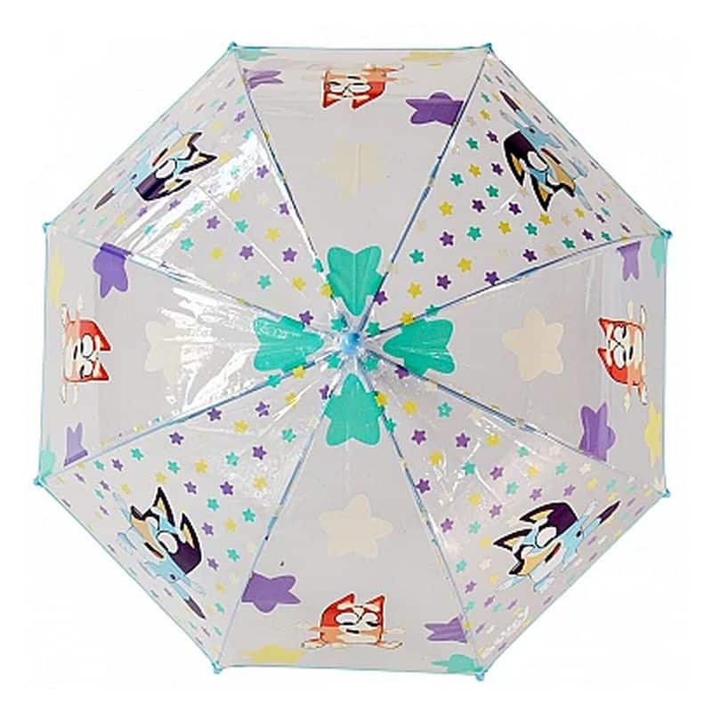 Paraguas manual burbuja transparente Bluey y Bingo 48cm CYP 501 - Imagen 2