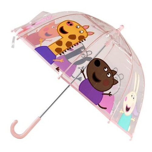 Paraguas manual transparente Peppa Pig y sus amigos 48cm CYP 501