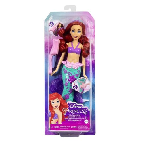 Muñeca princesa Disney Ariel de la sirenita cambia de color 30cm HLW00