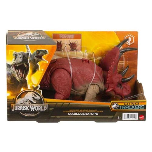 Jurassic World Dino Trackers Diabloceratops rugido salvaje Mattel HLP16