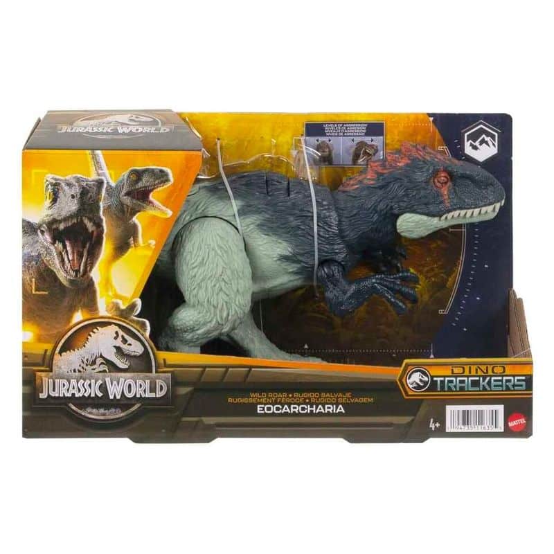 Jurassic World Dino Trackers Eocarcharia rugido salvaje Mattel HLP17