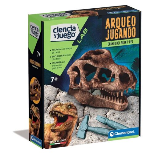 Juego educativo Ciencia y juego Arqueojugando Cráneo de T-Rex Clementoni – Más de 7 años