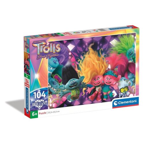 Puzzle Trolls 3 de 104 piezas Clementoni Brillant 20191