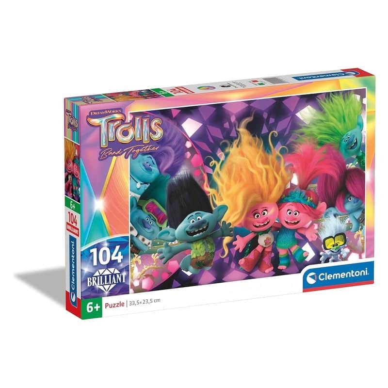 Puzzle Trolls 3 de 104 piezas Clementoni Brillant 20191