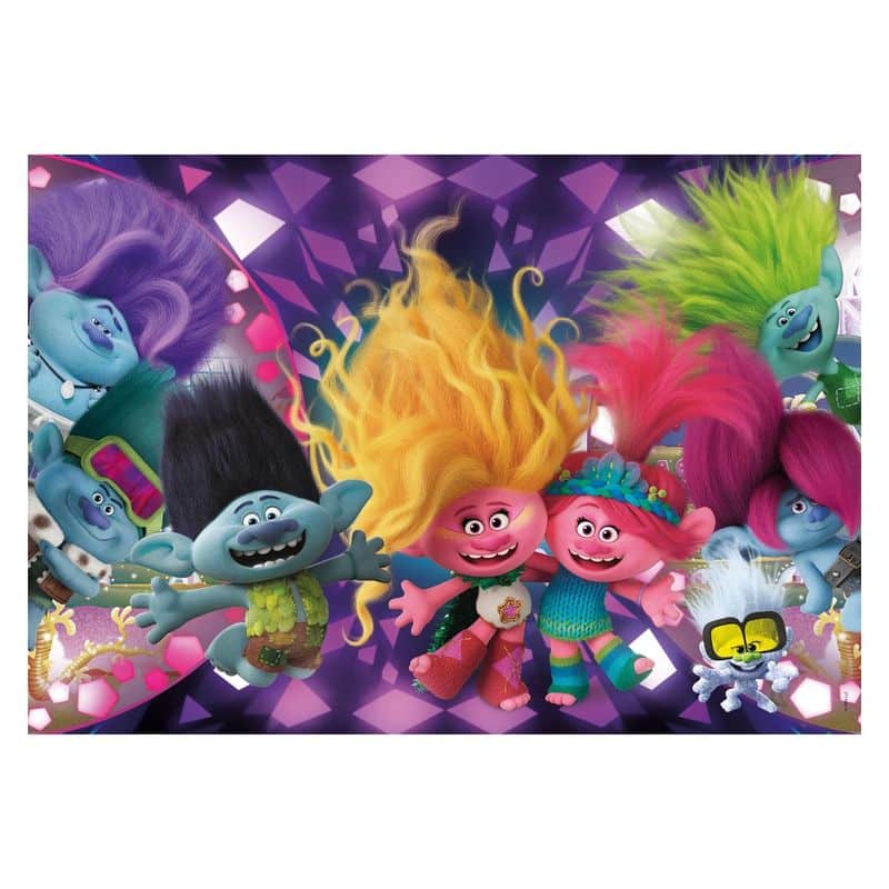 Puzzle Trolls 3 de 104 piezas Clementoni Brillant 20191 - Imagen 2