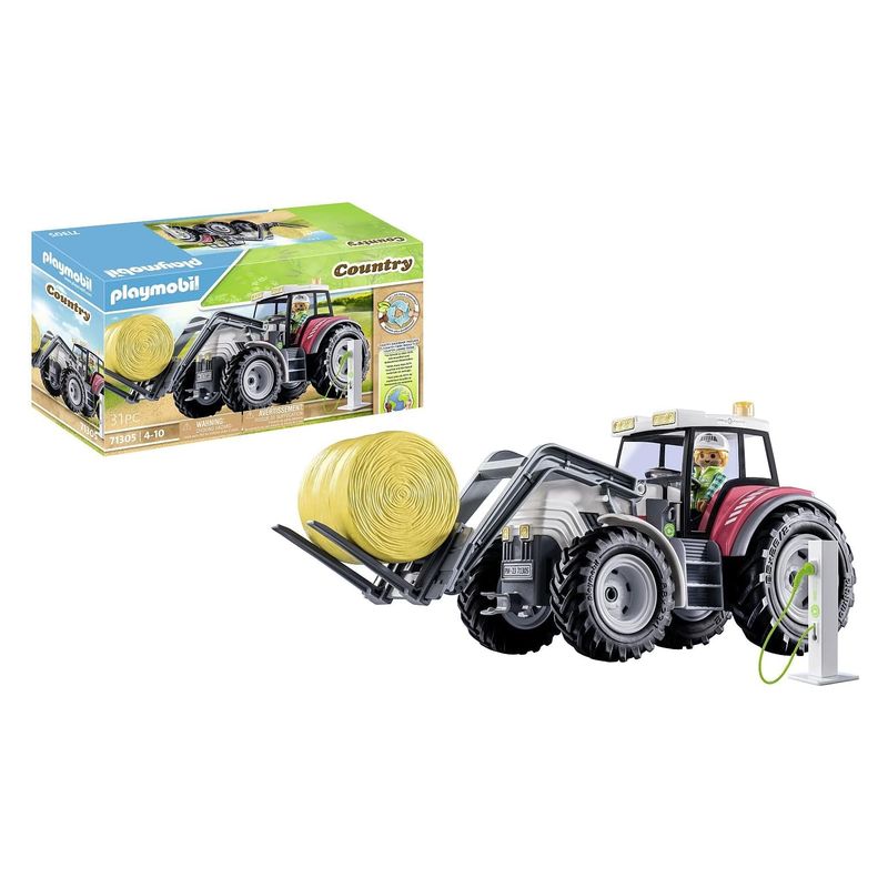 Playmobil Country 71305 tractor grande con techo abatible y estación de carga - Más de 4 años