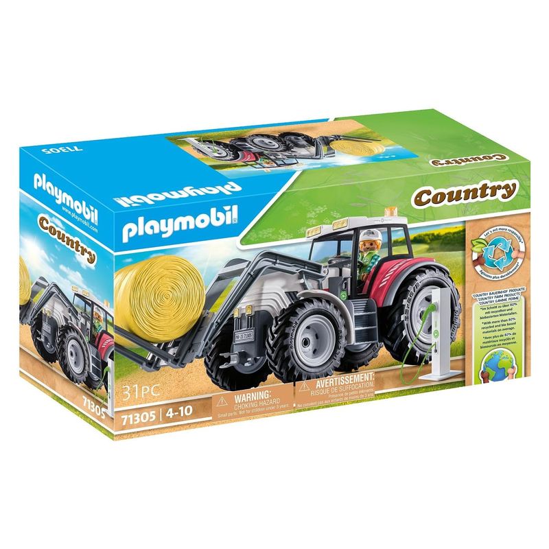 Playmobil Country 71305 tractor grande con techo abatible y estación de carga - Más de 4 años - Imagen 2
