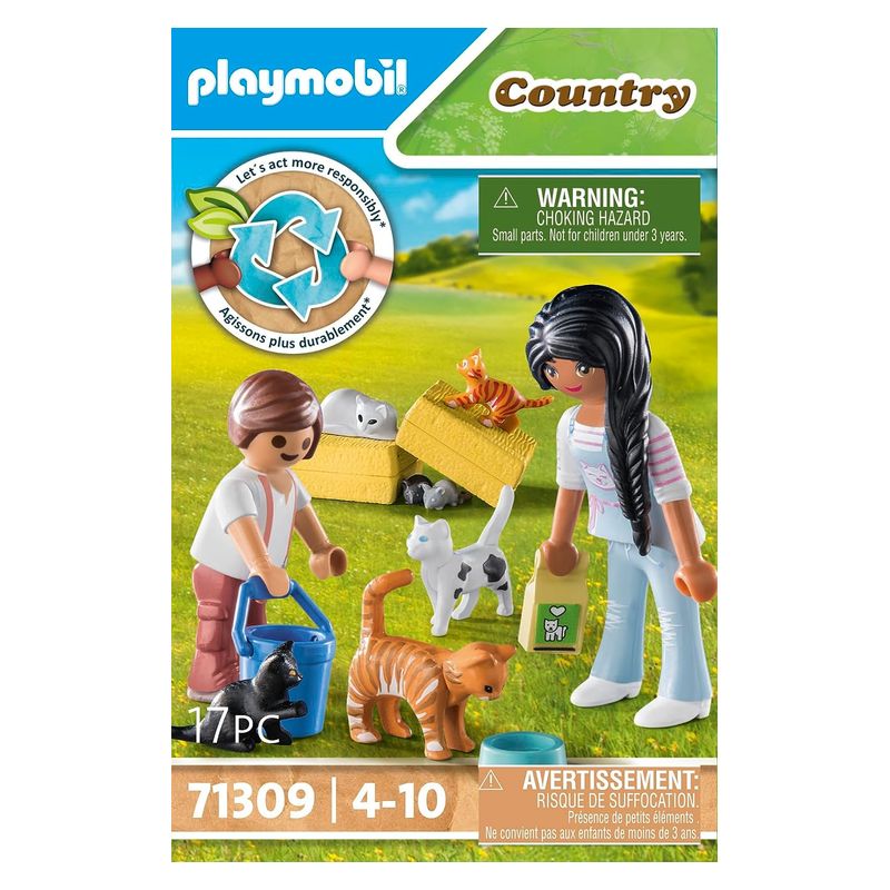 Playmobil Country 71309 familia country con gatos - Más de 4 años - Imagen 2