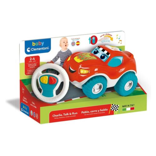 Coche rojo teledirigido Charlie habla y corre Clementoni 61385